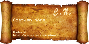Czerman Nóra névjegykártya